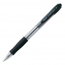 Pilot Super Grip Ballpoint Fine Black (BPGP-10R-F-B) - Box 12