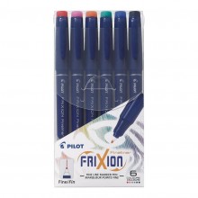 Pilot Frixion Fineliner Erasable Asstd. Pack 6 (SW-FF-S6) Pilot Frixion Fineliner Erasable Asstd. Pack 6 (SW-FF-S6)