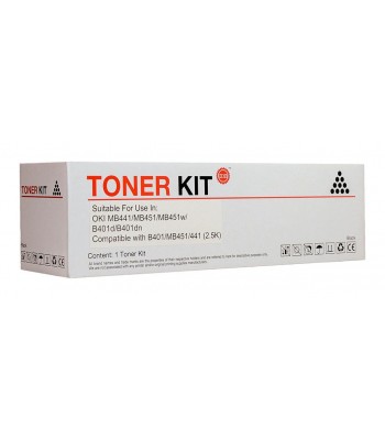 Icon Compatible OKI B401/MB451 Black Toner Cartridge (44992407) - 2,500 pages