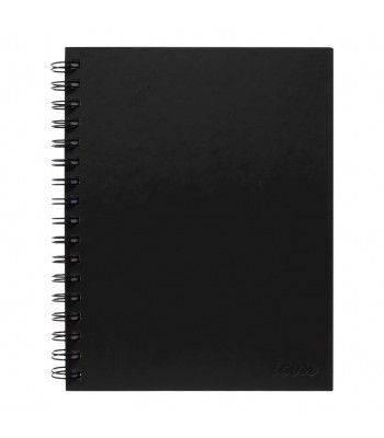 Icon Spiral Notebook A5 Hard Cover Black 200 page - Pack 3