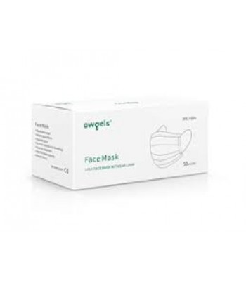 OWGELS Disposable Face Mask 3 Ply Blue - Box 50 - Out of stock