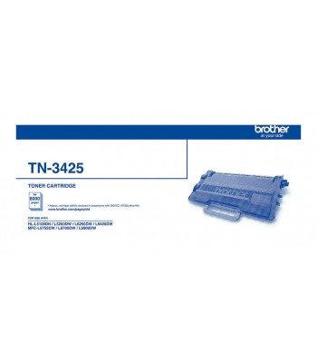 Brother Genuine TN3425 Black High Yield Toner Cartridge - 8,000 pages