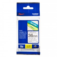 Brother Genuine TZe-161 Labelling Tape – Black on Clear, 36mm wide, 8m long