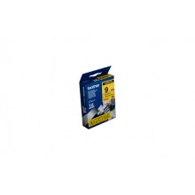 Brother Genuine 9mm Black Text on Yellow Tape - 8 metres (TZe621)