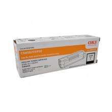 Oki Genuine C5850/5950 Black Toner Cartridge (43865728) - 8,000 pages
